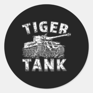 Adesivo Redondo Tiger Tank Histórica Guerra Mundial 2 Ww2 Panze Al