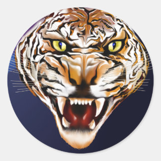 Adesivo Redondo Tiger Tiger Burning Bright