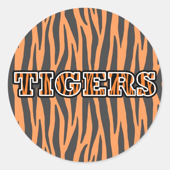 Adesivo Redondo Tigers Sticker (Frente)