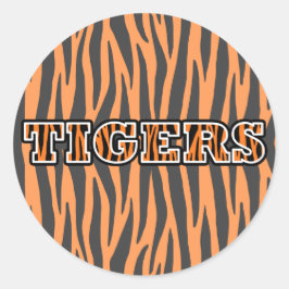 Adesivo Redondo Tigers Sticker