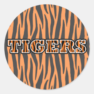 Adesivo Redondo Tigers Sticker