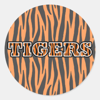 Adesivo Redondo Tigers Sticker