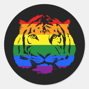 Adesivo Redondo Tigre LGBT