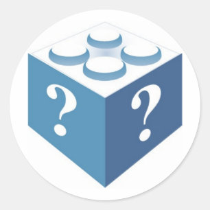 Adesivo Redondo Tijolo azul