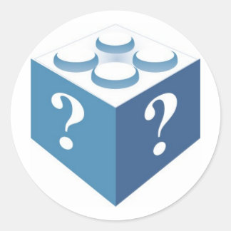 Adesivo Redondo Tijolo Azul