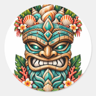 Adesivo Redondo Tiki da Concha da Lagoa