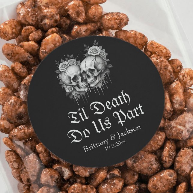 Adesivo Redondo Til Death Nos Parte Wedding (Criador carregado)