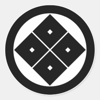 Adesivo Redondo Tilted four-square-eyes in circle