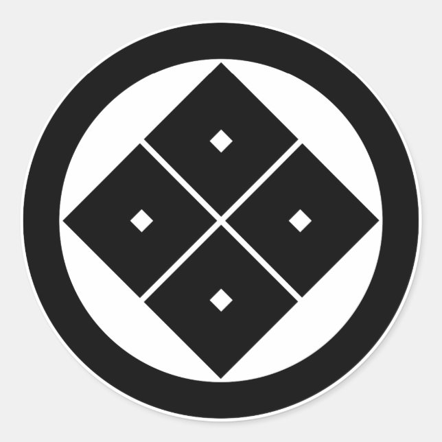 Adesivo Redondo Tilted four-square-eyes in circle (Frente)