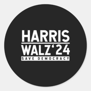 Adesivo Redondo Tim-walz-2024 Eleição Homens Mulheres Valsa