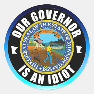 Adesivo Redondo Tim Walz é um idiota