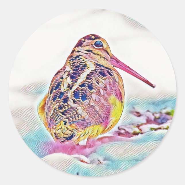 Adesivo Redondo Timberdoodle - Vinhetas Grandes (Frente)