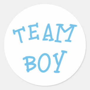Adesivo Redondo Time Boy Gender Reveal Blue