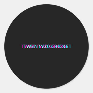 Adesivo Redondo Time de críquete Twenty20 Jersey esportivo univers