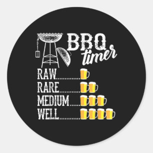 Adesivo Redondo Timer de Churrasco legal Rara Média Muito Engraçad