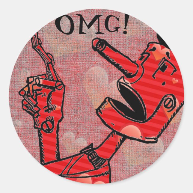 Adesivo Redondo Tin Man Sticker (Frente)