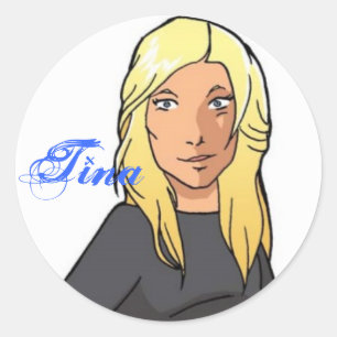 Adesivo Redondo Tina Stickers