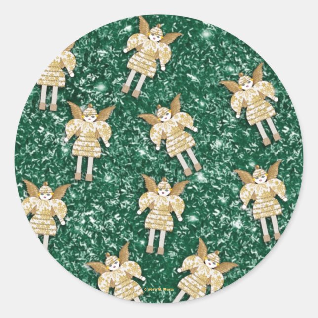 Adesivo Redondo Tinsel Martzkin Vinheiros de Natal (Frente)