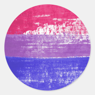 Adesivo Redondo Tinta do Orgulho Bissexual