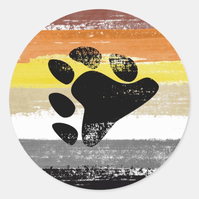 Adesivo Redondo Tinta do Orgulho de Urso (Frente)