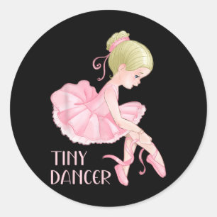 Adesivo Redondo Tiny Dancer Ballerina Balé Garota Dançando Criança