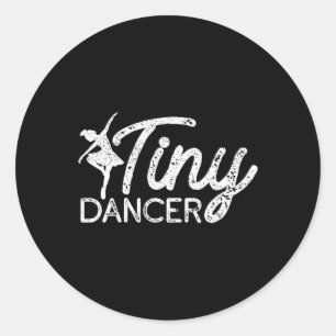 Adesivo Redondo Tiny Dancer Cute Dance Boys Meninas Salsa Balé Dan