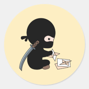 Adesivo Redondo Tiny Ninja - Fazer Origami - Jogando Estrela