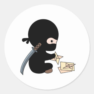 Adesivo Redondo Tiny Ninja - Fazer Origami - Jogando Estrela