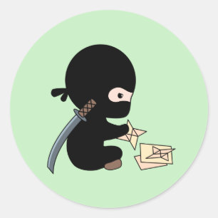 Adesivo Redondo Tiny Ninja - Fazer Origami - Jogando Estrela