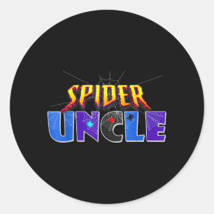 Adesivo Redondo Tio Aranha Design Dia dos Pais Família Combinando