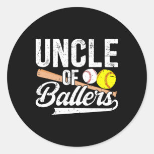 Adesivo Redondo Tio De Ballers Baseball Softball