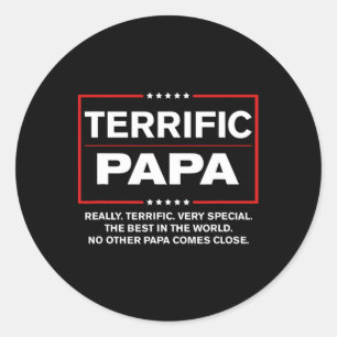 Adesivo Redondo Tio - Engraçado Donald Trump Excelente Papa