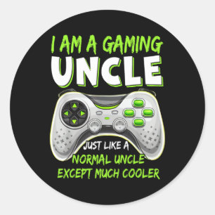 Adesivo Redondo Tio Engraçado Tio Tio Jogo Jogo Jogando Fu