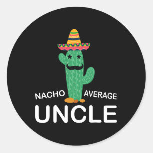 Adesivo Redondo Tio Hilário Piada Humor Engraçado Nacho Médio Unc