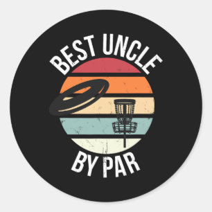 Adesivo Redondo Tio Melhor Disc Golf Engraçado Por Frisbee Pai Arr