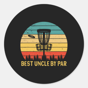 Adesivo Redondo Tio Melhor Vintage Por Par Disc Golf Divertido Dia