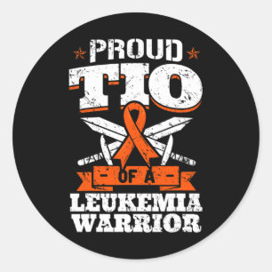 Adesivo Redondo Tio Orgulhoso De Um Guerreiro De Leucemia Tio Sens