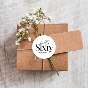 Adesivo Redondo Típica mínima moderna — 60 anos