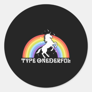 Adesivo Redondo Tipo Maravilhoso Diabetes Unicorn Rainbow Awa
