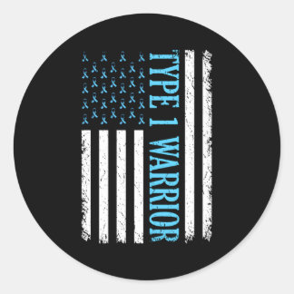 Adesivo Redondo Tipo Um Guerreiro Sensibilização Diabetes Diabétic