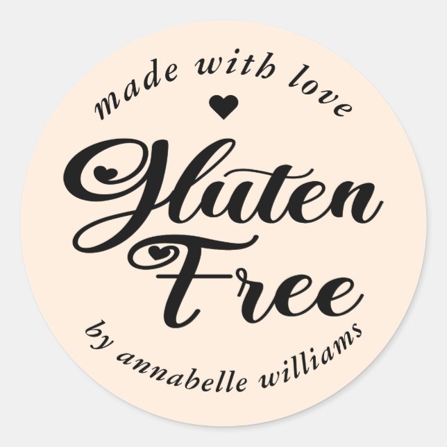 Adesivo Redondo Tipografia de Bakery Gratuita (Frente)