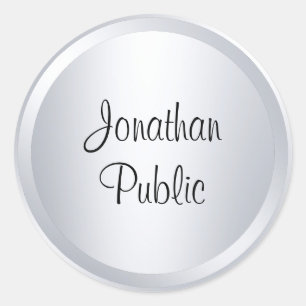 Adesivo Redondo Tipografia de Modelo personalizada de aparência mo