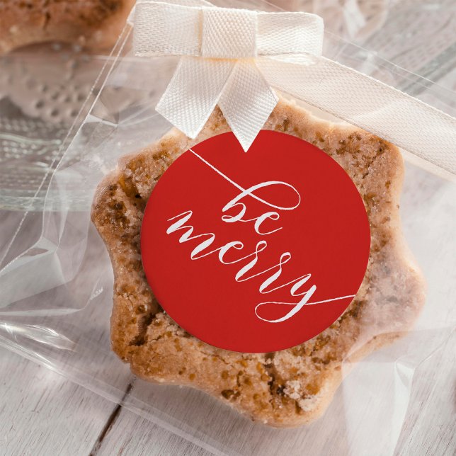 Adesivo Redondo Tipografia do Script "Be Feliz" (Criador carregado)