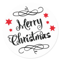 Tipografia Feliz de Natal - Branco Vermelho