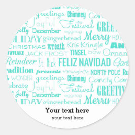 Adesivo Redondo Tipografia Holidays Season