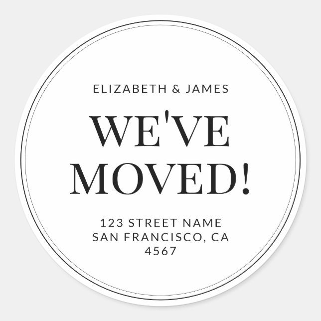 Adesivo Redondo Tipografia Moderna Clássica que Movimentamos (Frente)