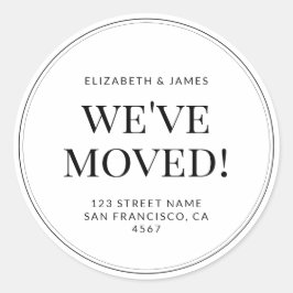 Adesivo Redondo Tipografia Moderna Clássica que Movimentamos