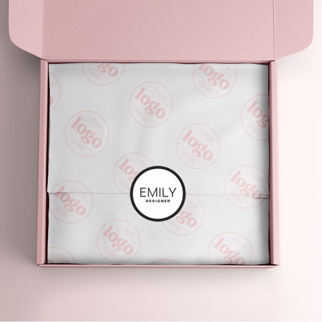 Adesivo Redondo Tipografia Negra Moderna Limite Preto (Criador carregado)