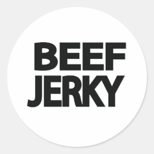 Adesivo Redondo Tipografia Negrita de Carne Seca de Carne 