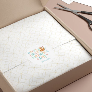 Adesivo Redondo Tipografia Personalizada do 1º Dia de as mães Bo